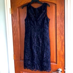 Mother of the bride lace navy dress